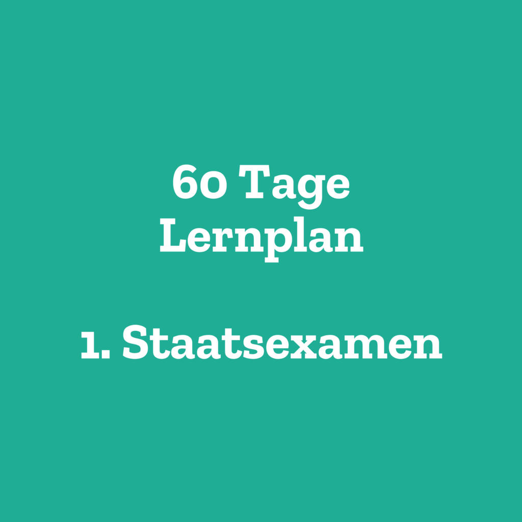 Lernplan 1. Staatsexamen Pharmazie pharmazing