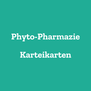 Phyto Pharmazie Karteikarten