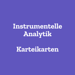 Instrumentelle Analytik karteikarten