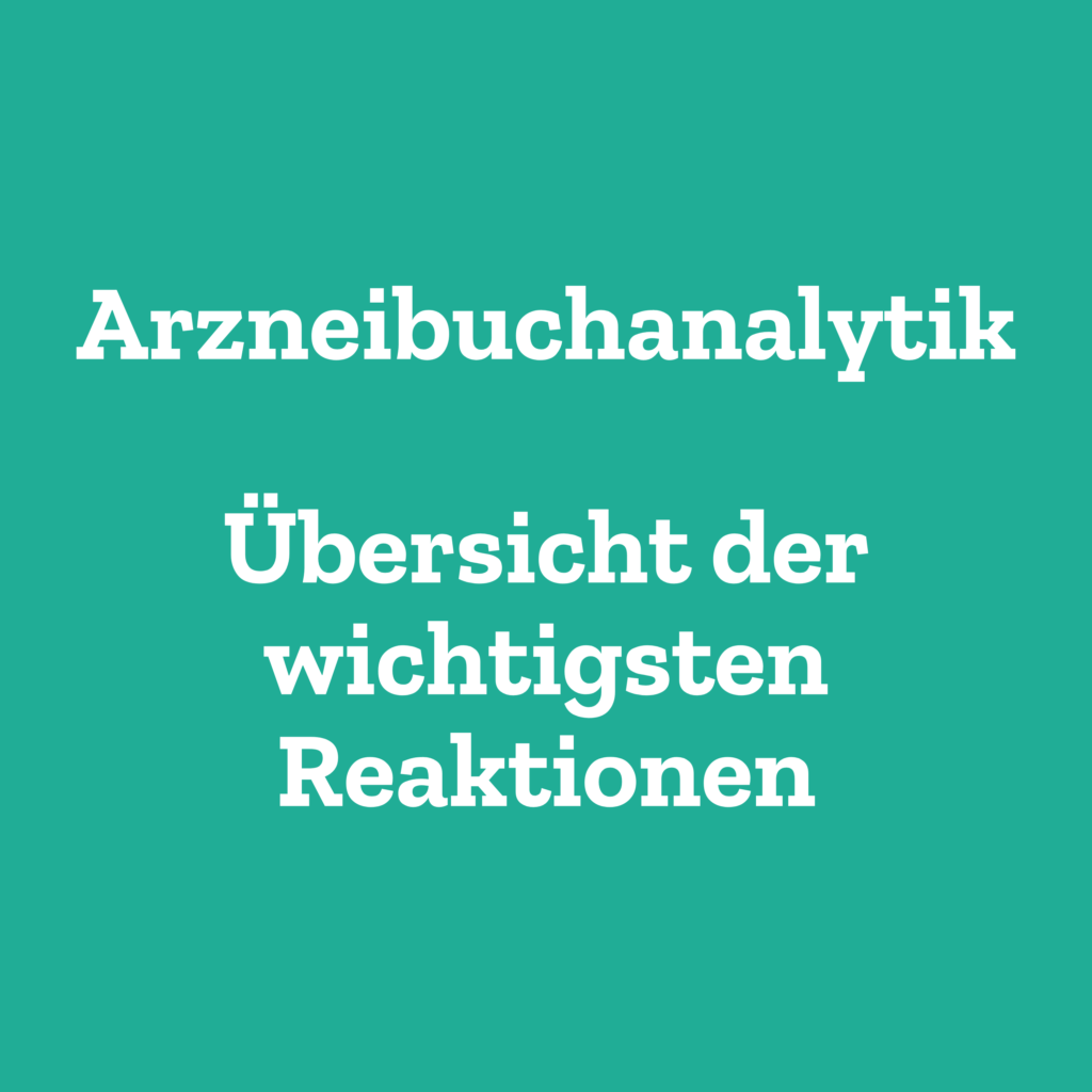 Arzneibuchanalytik Pharmazie